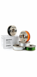 3D Spectrum pero Spectrum 3D filament, Premium PCTG, 1,75 mm, 5x250 g, 80751, mix arktická bílá, dopravní černá, čistě oranžová, transparentní zelená, prémiová