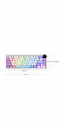 Ajazz Mechanická herní klávesnice AK650 Dream Weaver Switch - boční gradientní růžová - 3 modely - s RGB podsvícením