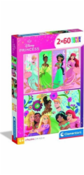 Clementoni - Puzzle 2x60 Disney Princezny