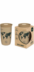 Coffee Format Termohrnek Hnědý s motivem mapy světa 350 ml