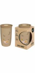 Coffee Format Termohrnek Hnědý s potiskem 350 ml