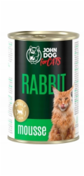 JOHN DOG For cats Rabbit Mousse - mokré krmivo pro kočky - 400g