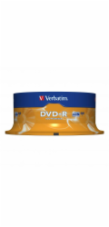 VERBATIM DVD-R(25-Pack)Spindl/MattSlvr/16x/4.7GB