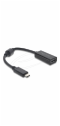 Delock - Kabel adaptéru - USB-C s piny (male) do HDMI s piny (male) - 15 cm - cerná - podpora 8K60Hz (7680 x 4320), podpora režimu DP Alt, podpora HDR10