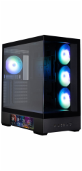 Zalman skříň P40 DS / ATX / 4x120mm ARGB fan / 2xUSB 3.0 / USB-C / displej / panoramatická / černá