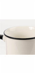 NENURODYTA_V Hrnek, bílý/černý, 0,380 l