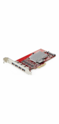 Startech - USB adaptér - PCIe 3.0 x4 nízký profil - USB 3.2 Gen 2 x 4 - cervená - kompatibilní s TAA