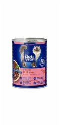 OPTIVITAL Beef in gravy - mokré krmivo pro kočky - 415g