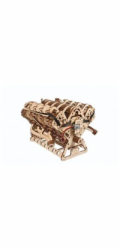 Ugears 3D dřevěné mechanické puzzle Motor V8