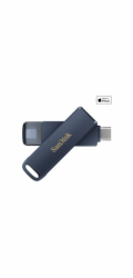 SanDisk Phone Drive - Jednotka USB flash - 64 GB - USB-C / Lightning - metalická modrá
