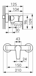 SPRCHOVÁ BATERIE FERRO RENNTO BNT7 CHR