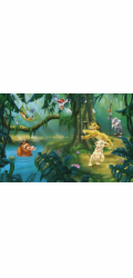 KOMAR Fototapeta Simba a přátelé, 368 cm x 248 cm
