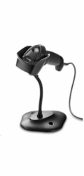 POŠKOZENÝ OBAL - Zebra čtečka DS2208, 2D čtečka čarového kódu, KIT, black, USB-HID + stojan