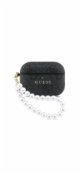 Guess Pouzdro 4G Pearl Strap pro Apple AirPods Pro 3 černé
