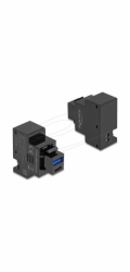 Delock - Zacvakávací modul (keystone) - PD 20 W - USB, USB typu C - 1 zásuvka USB, 1 zásuvka USB-C - 3 A - cerná
