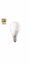 Žárovka, STANDART, LED, P45, 4,9W, E14, 4000K, 470lm, matná