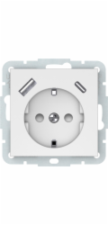 Zásuvka+A+C VILMA QR1000, mat. bílá barva