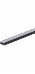 Prescot Basic 2M LED profil s matným krytem, černý B-BL2ML