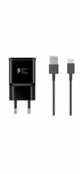 Samsung 15W Cestovní nabíječka + USB-C Datový Kabel Black (OOB Bulk)