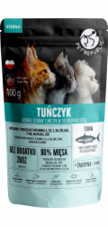 PET REPUBLIC Steril Jemně nakrájený tuňák v omáčce - mokré krmivo pro kočky - 100 g