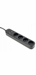 Gembird Tuya Smart Power Strip 4xFR 2xUSB-A 1xUSB-C Černá