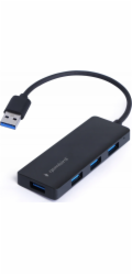Gembird 4portový USB 3.2 (Gen. 1) HUB černý