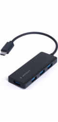 Gembird 4portový USB 3.1 (Gen 1) Type-C HUB, černý