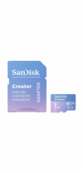 SanDisk Creator - Paměťová karta flash (adaptér microSDXC na SD zahrnuto) - 1 TB - A2 / Video Class V30 / UHS-I U3 - microSDXC UHS-I