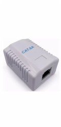 Gembird Stíněná zásuvka na omítku 1xRJ45, kat. 6A FTP, bílá