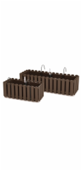 Hrnec Prosperplast Boardee, O 38 x 18 cm, hnědý