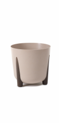 Květináč LAMELA FRIDA 254-85, plastový, V30 cm, světle hnědý