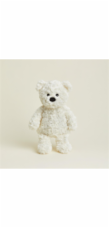 WARMIES Plyšová hračka - Kudrnatý medvídek, bílá, 33 cm