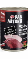 PAN MIĘSKO Krůta se zvěřinou – vlhké krmivo pro psy – 400g