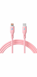 Akyga Kabel USB-C / Lightning 1m AK-USB-71 30W, Pink Silicone