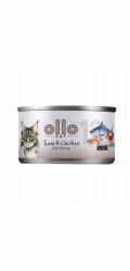 OLLO Cat nr 12 Tuna & Chicken with shrimp in jelly - mokré krmivo pro kočky - 70g