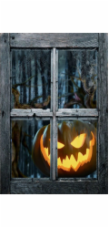 Halloween, okenní dekorace dýně, 80x120 cm