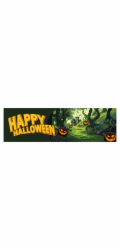 Halloween Banner, Strašidelný les, 300x90cm