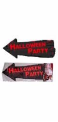 Nástěnná šipka Halloween party, 50 cm