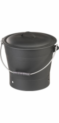 Vědro-nádoba na popel 8 l s pokličkou černé