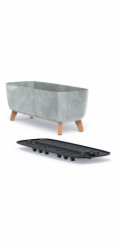 Květináč Prosperplast Gracia, O 58 x 24 cm, šedý