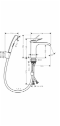 Umyvadlová baterie Hansgrohe Vivenis 75210000, chrom