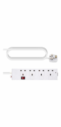 Vision - Napájecí pásek - AC 230 V - vstup: BS 1363 - výstupní konektory: 4 (BS 1363) - 1.8 m kabel - Velká Británie - bílá