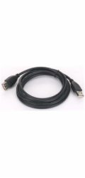 GEMBIRD Kabel USB 2.0 A-A prodlužovací 1,8m Professional (černý, zlacené kontakty)