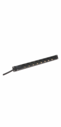 Digitus 19 PDU DIGITUS 19inch Outlet stripe aluminum 8x Schuko black 16A 4000W In 1x Schuko incl.metal mount kit