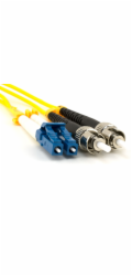 Optický patchkabel duplexní, LC-ST 9/125um SM, 1m, OS2