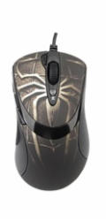 A4tech XL-747H, herní myš, ANTI-VIBRATE, 3600DPI, motiv pavouk hnědý