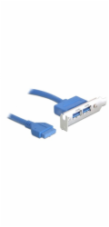 Delock záslepka 1x interní 19pin USB 3.0  > 2 x USB 3.0-A samice externí - low profile