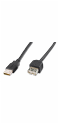 Digitus USB kabel prodlužovací A-A, 1.8m, černý