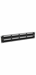 Solarix SX48-5E-UTP-BK 19" Patch panel Solarix 48 x RJ45 CAT5E UTP černý