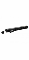 LEGRAND PDU Základní, 1U-19", výstup 6x 230V (CZ/FR), 1-fáze 16A, vstup CZ vidlice - kabel 3m, 16A jistič